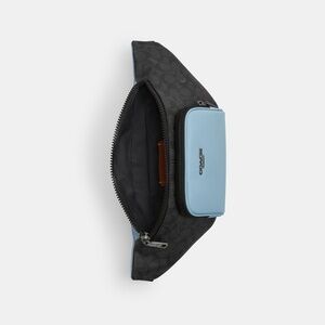 Racer Belt Bag In Colorblock Signature Canvas